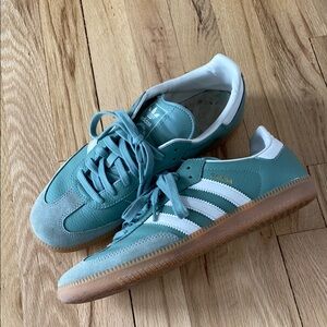 Adidas Sage and White Samba